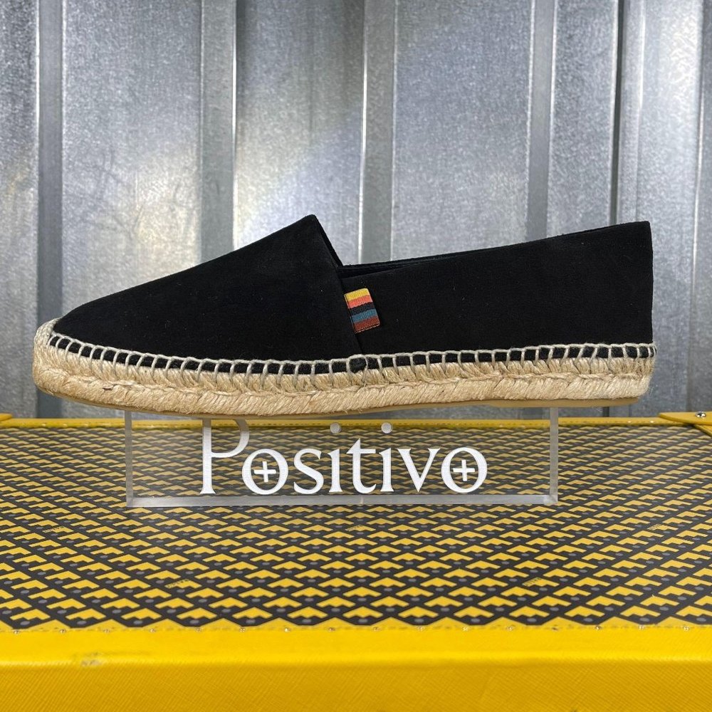 Paul Smith SUN03 Sunny Black Leather Espadrilles US 9